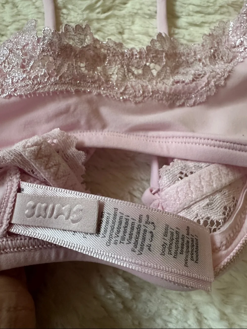 SKIMS Lace-Trim Bralette in Light Pink - Picture 2 of 2